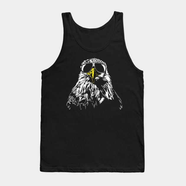 Funny Proud Bald Eagle with sunglasses Tank Top by wilsigns